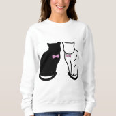 Sweatshirt Chat noir et blanc (Devant)