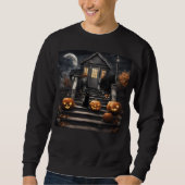 Sweatshirt Chat noir et Jack O'Lanterns (Devant)