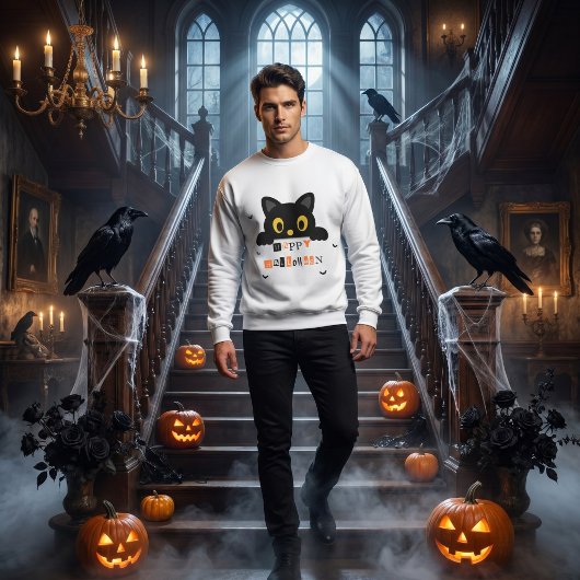 Sweatshirt Chat noir mignon Halloween