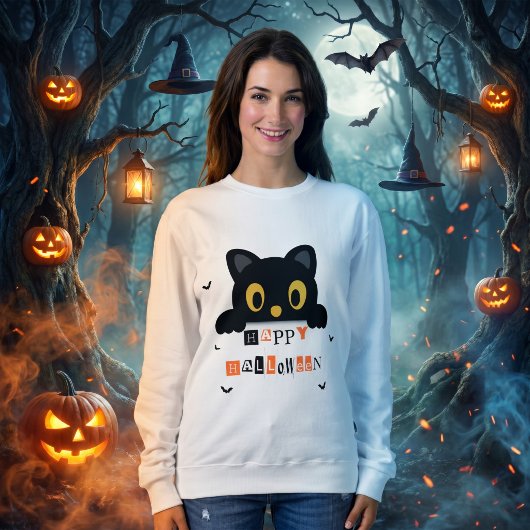 Sweatshirt Chat noir mignon Halloween