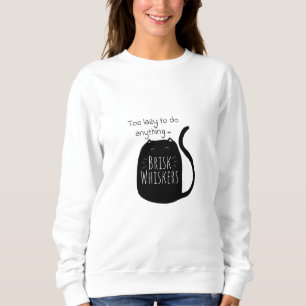 Sweatshirt Chat noir paresseux