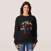 Sweatshirt Chat noir rétro Quoi - Costume Éffrayant (Devant entier)