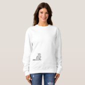 Sweatshirt Chat noir, suffisance grise (Devant entier)