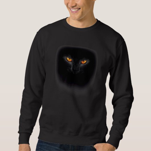 Sweatshirt Chat noir Yellow Eyes Chats (Devant)