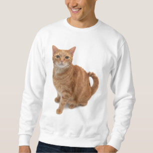 Sweatshirt Chat orange debout