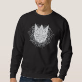 Sweatshirt Chat Pagan Sorcière Wicca Phases Cachées Lune Du W (Devant)