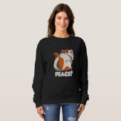 Sweatshirt Chat Paix Chat Meurtrier Avec Couteau (Devant entier)