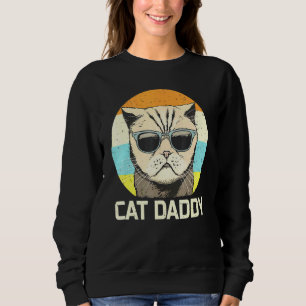 Sweatshirt Chat Papa Dans Les Lunettes De Soleil Retro Chat P
