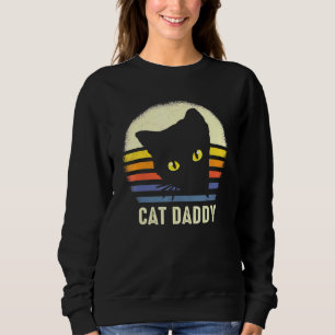 Sweatshirt Chat papa Hommes Vintage Retro Chats noirs Papa