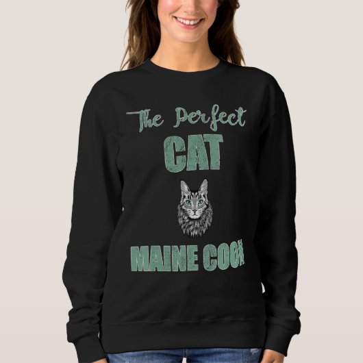 Sweatshirt Chat parfait Maine Coon (Devant)