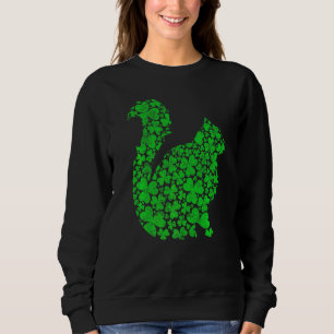 Sweatshirt Chat Perse Drôle Shamrock Perse Chat St Patrick