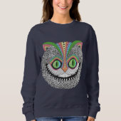 Sweatshirt Chat psychédélique de Cheshire (Devant)