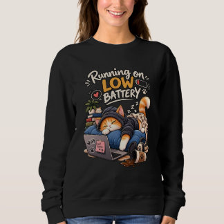 Sweatshirt Chat qui fonctionne sur batterie faible – Chaton e
