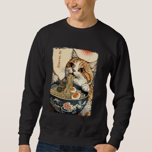 Sweatshirt Chat Ramen (Devant)