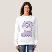 Sweatshirt chat regardant le ciel (Devant entier)
