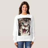 Sweatshirt Chat riant (Devant entier)