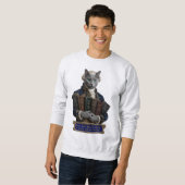 Sweatshirt Chat russe bleu Emmanuel Kant (Devant entier)