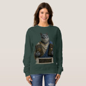 Sweatshirt Chat Russe Bleu Homère (Devant entier)