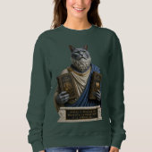 Sweatshirt Chat Russe Bleu Homère (Devant)