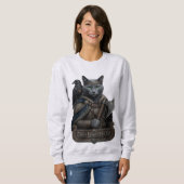 Sweatshirt Chat Russe Bleu Noble Odin (Devant entier)