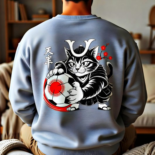 Sweatshirt Chat Samouraï de Foot pour les Amateurs d'Anime et