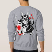 Sweatshirt Chat Samouraï de Foot pour les Amateurs d'Anime et (Dos)