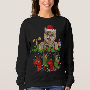 Sweatshirt Chat santa chapeau laid chat de noël