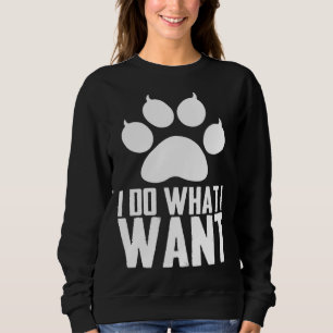 Sweatshirt Chat sarcastique Humour de chat noir Humour de c