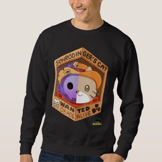Sweatshirt Chat Schrodingers - Recherché mort vivant (Devant)