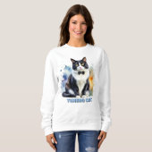 Sweatshirt Chat smoking élégant (Devant entier)