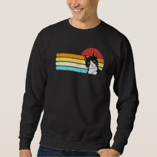 Sweatshirt Chat Smoking Retro Coucher De Soleil Vintage Dame