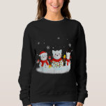 Sweatshirt Chat Snowman Santa Hat Reindeer Amoureux des chats<br><div class="desc">Cat Snowman Santa Hat</div>