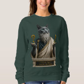 Sweatshirt Chat Socrate Bleu Russe (Devant)