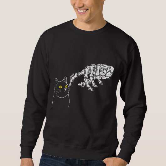 Sweatshirt Chat sorcière mignonne Halloween (Devant)