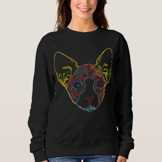 Sweatshirt Chat Sphynx (Devant)