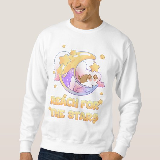 Sweatshirt chat sur la lune (Devant)