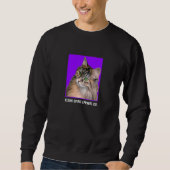 Sweatshirt Chat sur violet (Devant)