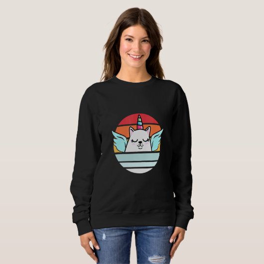 Sweatshirt Chat Unicorne T (Devant entier)