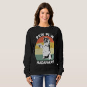Sweatshirt Chat Vintage PewPewPew Madafakas Chat Fou Pew (Devant entier)