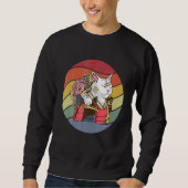 Sweatshirt Chat Warrior Samurai (Devant)