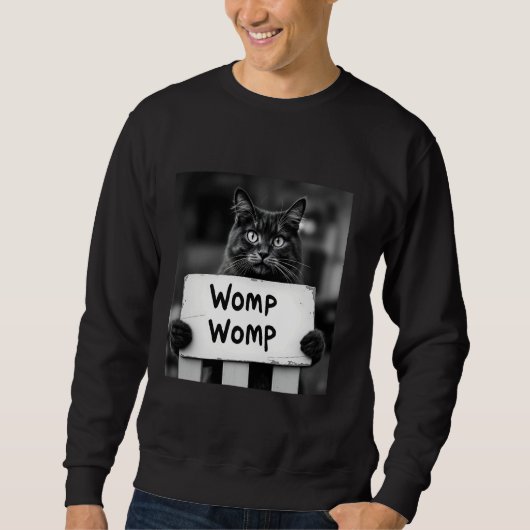 Sweatshirt Chat Womp Womp Mème Drôle Tendance Gen Z (Devant)