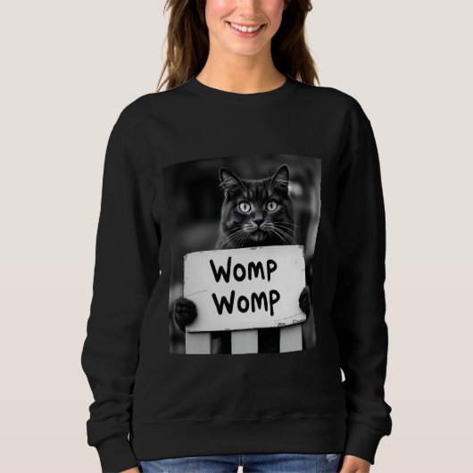 Sweatshirt Chat Womp Womp Mème Drôle Tendance Gen Z (Devant)