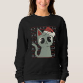 Sweatshirt Chat X-Mas Chat laide (Devant)