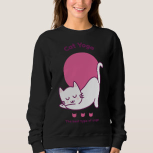 Sweatshirt Chat Yoga Le Meilleur Type De Yoga