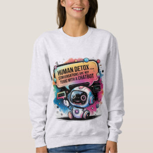 Sweatshirt Chatbot mèmes humains et non digitale détoxo humai