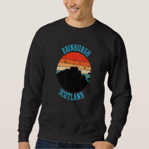 Sweatshirt Château d'Édimbourg, Écosse, Royaume-Uni. P vintag