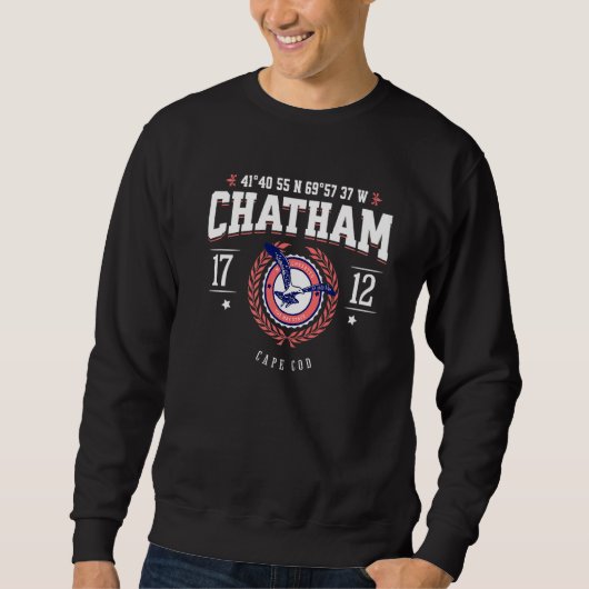 Sweatshirt Chatham Massachusetts Cap Cod MA Plage Nautique (Devant)