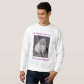 Sweatshirt Chaton sur la chemise (Devant entier)