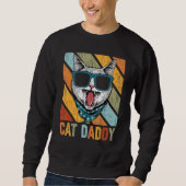 Sweatshirt Chats Daddy Hipster Vintage 1 (Devant)