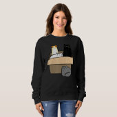Sweatshirt Chats Dans Une Boîte (Devant entier)